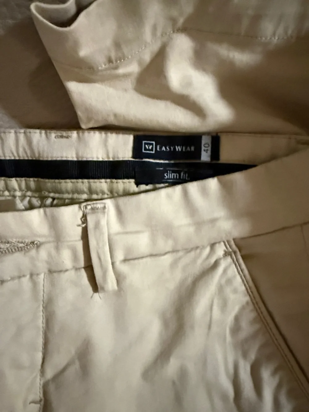 Classic Beige Cotton Chino Pants